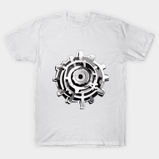 Silver Mechanical Gear Design No. 479 T-Shirt